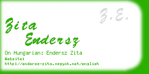 zita endersz business card